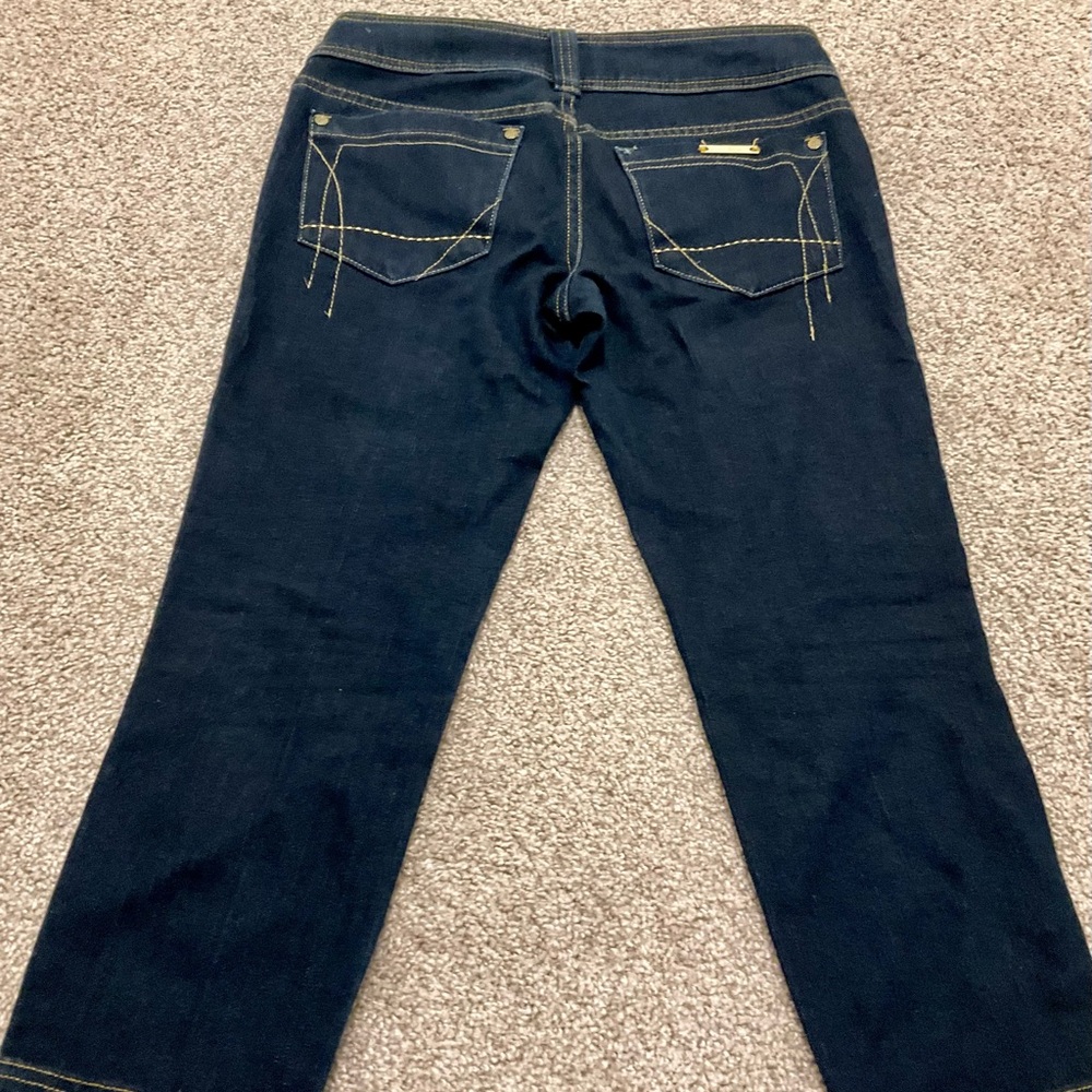 Slim BEBE plaque crop jeans